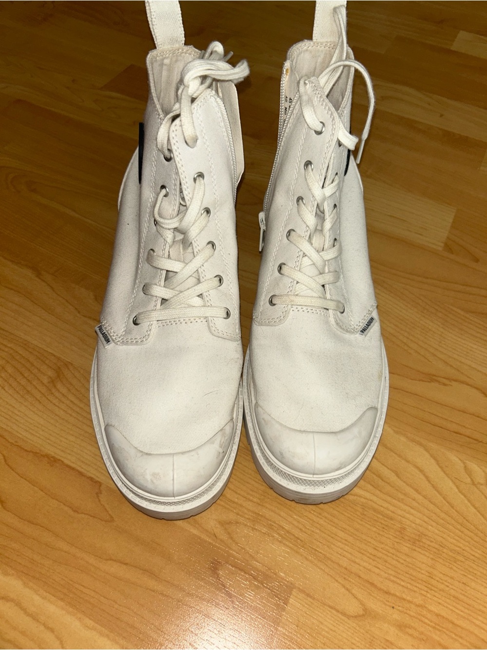 Palladium White High-Top Canvas Boots